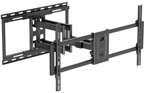 my wall Pivoting TV Wall Mount up to 100 Inches - HP43L, TV Bracket Swivelling for 43-100 Inches (109-254 cm), Maximum Load 80 kg, Tilt and Rotate, Variable Wall Clearance