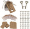 NAHUAA Lot de 30 Porte Clef Décapsuleur Mariage Porte Clef Ouvre Bouteille Personnalisable avec Sac Organza et Etiquettes pour Fête-Anniversaire-Fête de Noël Ange