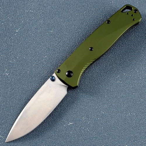 Outdoor Messer Survival Tragbar Taschenmesser Aluminium Edelstahl M390 & Grün Alu, Slim Klappmesser, EDC Messer Tanto jagdmesser, Klein scharfes einhandmesser, multi pocket folding neck knife mit clip