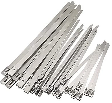 EYRMQWJPC Brida Metalica Grande 20 Bridas metálicas de Acero Inoxidable 304(4.6X200mm)