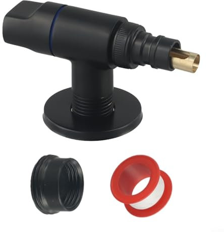 Robinet d'angle en laiton à ouverture rapide pour machines à laver et applications de jardin (noir)