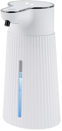 Nimomo 400 ML Distributeur de Savon Automatique, Distributeur Automatique de Savon Liquide avec capteur Infrarouge, Distributeur de désinfectant pour Les Mains Rechargeable pour Salle de Bain