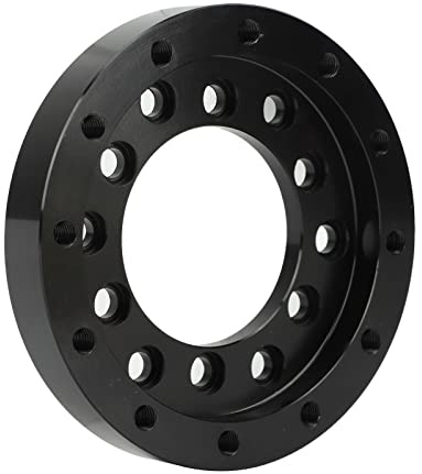 Itonash Lenkrad-Adapterplatte, CNC-Aluminiumlegierung für G25 G27 G29 G920 13 14 Zoll Lenkrad, Schwarz, Universell Kompatibel, Racing (Ja)
