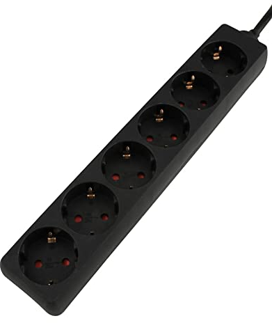 Unitec 444881 TSD KiSi-6 enchufes (1,4 m), Color marrón
