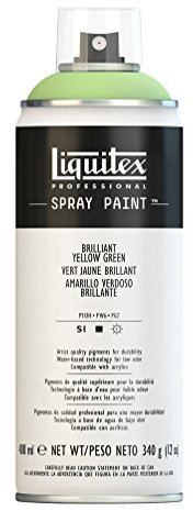 Liquitex 4450840 - Vernice Spray Professionale A Base D'acqua, Verde Giallo Brillante, 400ml, 1 Pezzo