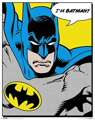 Pyramid International Quote Batman Mini Poster, Multi-Colour, 40 x 50 x 1.3 cm