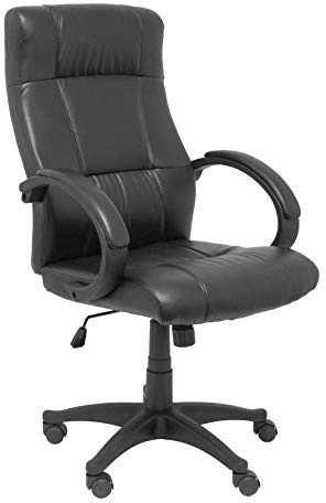 Piqueras Y Crespo Modell 97DB - Chefsessel ergonomischen mit Kippmechanismus und höhenverstellbar - Polster in schwarzem Kunstleder in Bester Qualität