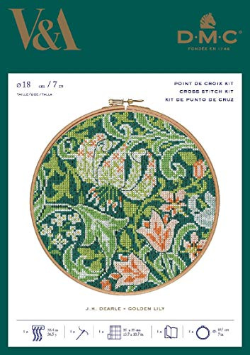 DMC National Gallery Cross Stitch Kit - Golden Lily - J.H. Dearle