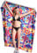 Mikrofaser Strandtuch Geometrie Partner Familie Groß 183 x 183 cm - XXL Sandabweisendes Schnelltrocknend Strandtücher Dünn Leicht, Bunt Handtuch Strand, Erwachsene Beach Towel Männer Damen