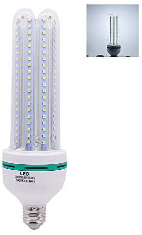 Chao zan E27 LED- Glas Glühbirne, U-Form, 4U, 32 W LED 3000LM (entspricht 300 W Halogen Leuchtmittel), nicht dimmbar, cool white 6000k,220 V,360°Abstrahlwinkel, 1 er Pack