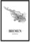 JUNIWORDS Stadtposter, Bremen, Wähle eine Größe, 40 x 60 cm, Poster mit Rahmen, Schrift A, Weiß