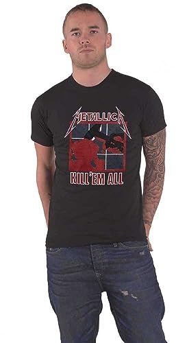 Metallica T Shirt Kill Em All Band Logo Nouveau Officiel Homme Noir Size XXL