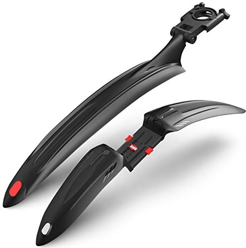 VELMIA Schutzblech Mountainbike I Set für vorne und hinten [passend für 24 bis 29 Zoll] Fahrrad Schutzblech einfache Montag, idealer Schutz vor Schmutz und Dreck, Schutzblech 24 Zoll, Schutzblech