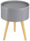 ONVAYA® Beistelltisch Sofia aus Holz | Ø 35 cm | Ø 38 cm | Couchtisch rund | Nachttisch Kiefer | Stauraum & Abnehmbarer Deckel | Modernes skandinavisches Design (Grau | Holz | Ø 35 cm)