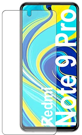 Cracksin [2 Stück] Panzer Schutz Glas kompatibel mit Xiaomi Redmi Note 9 Pro Displayschutzfolie,Schutzfolie [kein Glas] 9H Glas,100% Fingerabdrucksensor Nano-Tech