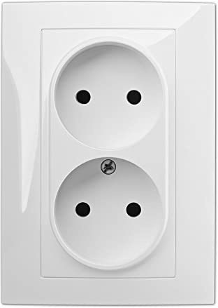 CARLA Doppelsteckdose 2P+Z moos silber b/R 1743-16 elektro-plast edelstahl 5901752639140