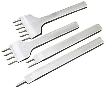 3-6mm Leather Craft Tool DIY Hole Punch Leather Craft Claw Puncher, 1/4Pcs Hole Chisel Graving Stitching Punch Tools 1/2/4/6 Pin