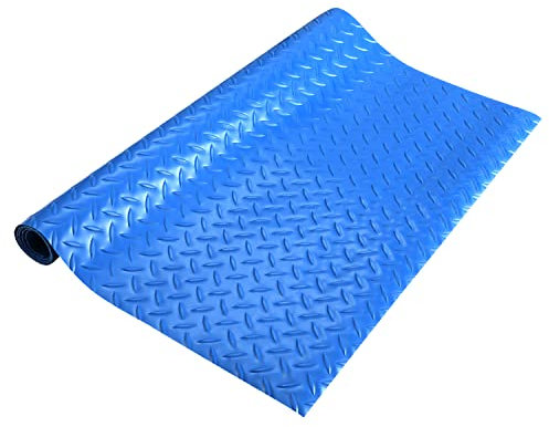 Luter 60x90cm Tapis Échelle Piscine, 1,5 mm d'Épaisseur Tapis d'Échelle de Piscine Marchepied Antidérapant pour Piscine Hors Sol et Creusée (Bleu, Saule)