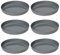 Clever Pots Untersetzer für Blumentöpfe, 6 x runde Pflanzschale zur Verwendung mit 30 cm Blumentopf, Pflanzuntersetzer aus Kunststoff für drinnen und draußen, Garten, wetterfeste, leichte Pflanzenuntersetzer, Holzkohle