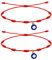 Cotigo Rouge 7 Noeuds Bracelet avec Oeil Turc - Porte-Bonheur et Protection - Mauvais Œil pour Couples et Amitié - Réglable (Pendentif Oeil Turc)