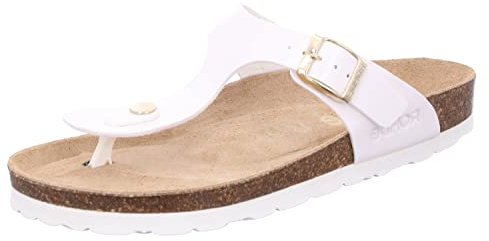 Rohde ALBA Damen, Frauen, Flip Flops, Zehenstegsandalen,Flip Flops,bequem,leicht,Sommer,Strand,Strand,zehenstegsandalen,Weiss/Lack,38 EU