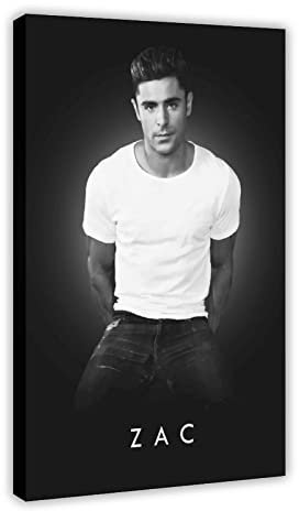 Schauspieler Zac Efron 1 Leinwand-Poster, Schlafzimmerdekoration, Sport, Landschaft, Büro, Raumdekoration, Geschenkrahmen, 60 x 90 cm