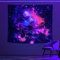 Psyhilar Schwarzlicht-Galaxie-Wandteppich, Sternenhimmel, UV-Reaktiv, leuchtet im Dunkeln, Neon, mysteriöse Nebel, Sterne, Universum, Schwarzlicht-Poster für Erwachsene (231.1 cm Bx180.3 cm H, XL)