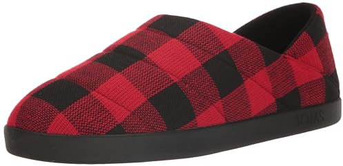 TOMS Herren Ezra Hausschuh, Red Buffalo Plaid Fleece, 40 EU