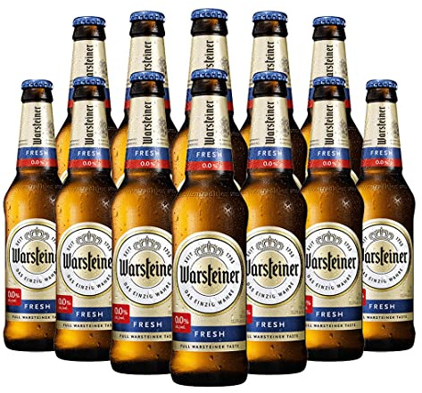 Warsteiner Fresh Alcohol Free German Pilsner 330ml Bottles - 0.0% ABV (12 Pack) German Beer Gifts for Men and Women, Beer Gift Set, Birthday Beer, Craft Beer Gift Set, Lager Gift Set, World Beers