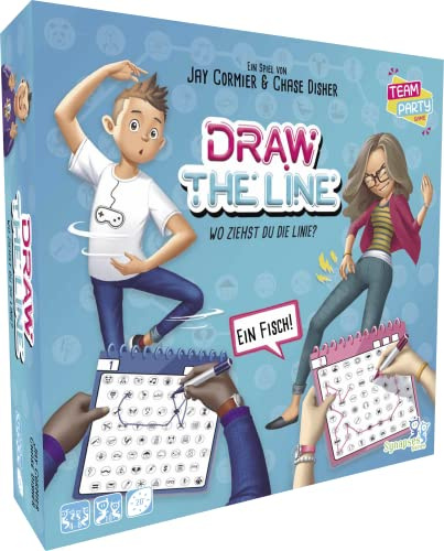 Heidelberger Spieleverlag Draw The Line - Synapses Games - Deutsch - Partyspiel - Für 4-8 Personen - ab 8 Jahren