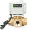 U.S. Solid 3 Wege Motorkugelhahn Edelstahl Zonenventil - Kugelventil mit manueller Funktion - Hochbelastbarer vielseitiger L-Typ-Wasserabsperrhahn, Standardport(3/4, 9-24V AC/DC)
