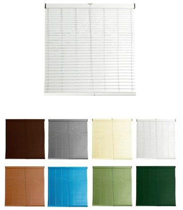 JARDIN202 - Persiana de PVC Alicantina con Polea Metálica | Persiana Enrollable | Estor Enrollable para Ventanas, Puertas, Salón y Cocina | 85 x 120 cm (Blanco)