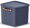 Rotho Maloja Aufbewahrungsbox 40 l, Kunststoff, blau, 40 (39.5 x 38.0 x 34.0 cm)