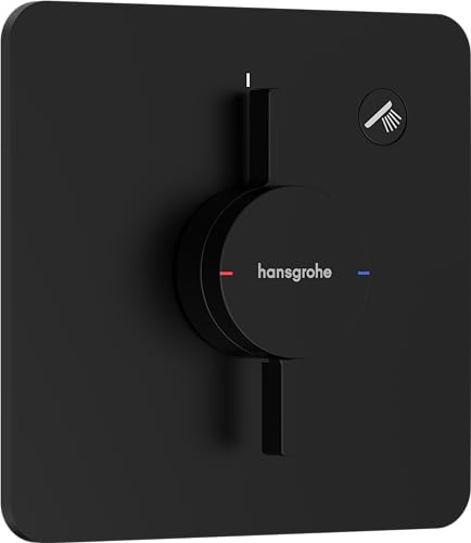 hansgrohe DuoTurn Q - Duscharmatur Unterputz für 1 Verbraucher, Mischbatterie Dusche, Einhebelmischer für iBox universal 2, Mattschwarz