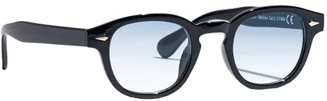 OS SUNGLASSES Ovale Retro-Sonnenbrille für Männer Frauen Piratenkapitän Johnny Depp - Vintage-Gläser Unisex Runde farbige Gläser Polycarbonat-Material mit kratzfestem Tuch