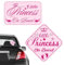 JINGIHE Baby an Bord Paneele, 2 Stück Little Princess, Vinyl, lustig, Auto-Aufkleber, Autozubehör, Zubehör für Auto