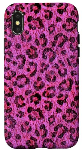 Pinkes Muster Leo Hülle für iPhone X/XS