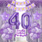 Decorazioni Compleanno 40 Anni Donna Viola - Palloncini e Tende Metalliche per Festa