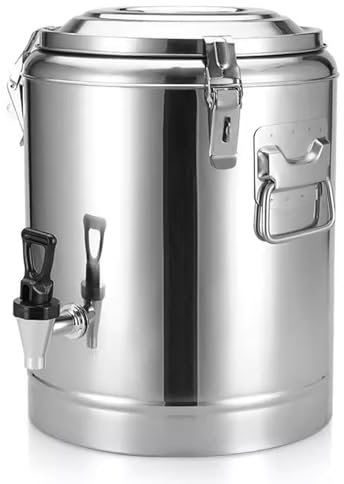 ANSNOW Barilotto Isolato in Acciaio Inossidabile, Contenitore per Scaldavivande Commerciale Contenitori per Alimenti Isolati Contenitore per Zuppa Commerciale per Cibi Caldi Odi/Argento/50 Litri