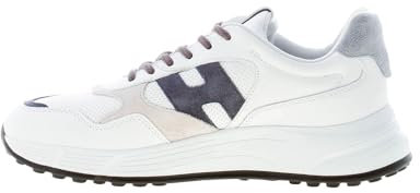 Hogan Uomo Hyperlight Sneaker in Pelle Bianco più Blu Color Bianco Size 43 EU (UK 9)