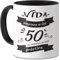 I LOVE MOM Taza 50 Cumpleaños Aniversario Mujer Hombres Tazas Desayuno Originales para Regalar Regalos Fiesta de 50 Cumpleaños Aniversario para Familiares Amigos