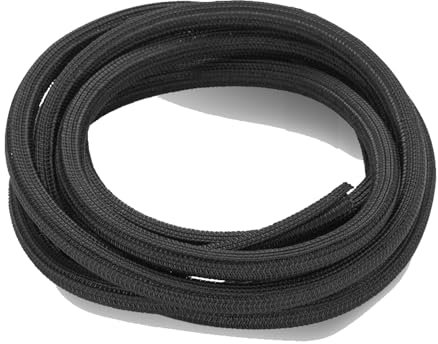 Ewent 3m-Ø13mm Manguito Flexible de Cable Auto-Cierre,Recoge Cables, Cubre Cables para Oficina,Casa,Coche,Organizador Cables de PC,TV,Funda Cables USB/Audio/Video,Protección de Cables de Pet – Negro