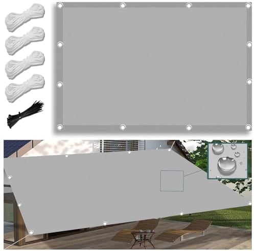 Sonnensegel Nach Maß mit ösen 2.5X2.5M Segeltuch mit ösen im Viele Größe und Farben, Schattierungsnetz inkl Befestigungsseile, UV-Schutz, Wetterfest für Garten Terrasse Balkon
