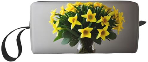 DRTGEDS Bouquet Di Narcisi Borse Cosmetiche Per Le Donne Piccola Borsa Di Trucco Per La Borsa Per Il Trucco Della Borsa Da Viaggio Sacchetto Di Trucco, Bouquet Di Narcisi, Taglia unica