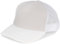 styleBREAKER Unisex 5-Panel Trucker Cap mit Mesh-Einsatz | verstellbares Basecap mit Click Snap Verschluss | luftiges Netz Cap für Damen und Herren, Farbe:Hellgrau-Weiß