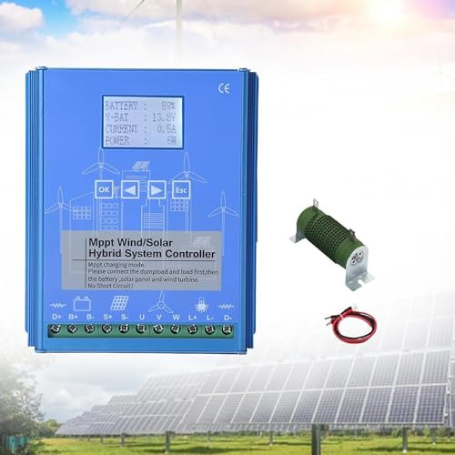 CHRISK 12000W Regler Heimgebrauch Windgenerator Freie Energie Vertikale Achse Windmühle, Windturbinengenerator MPPT Laderegler,12v