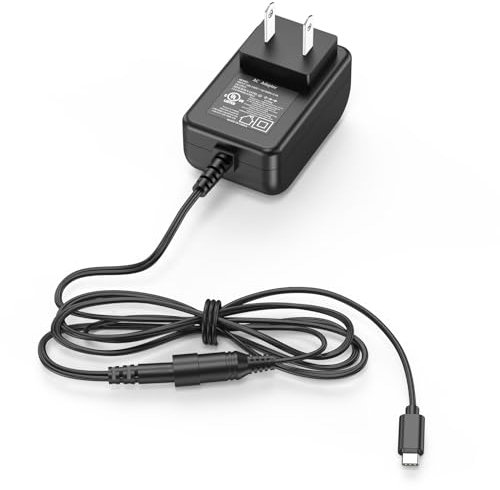 HIENADTOR Charger for Gooloo GP4000 GP3000 GP2000 Portable Car Jump Starter Power Cord Replacement for Gooloo 1000mA 2000mA 3000mA Peak Car Starter AC/DC Adapter Power Supply Plug Type-C, UL Listed