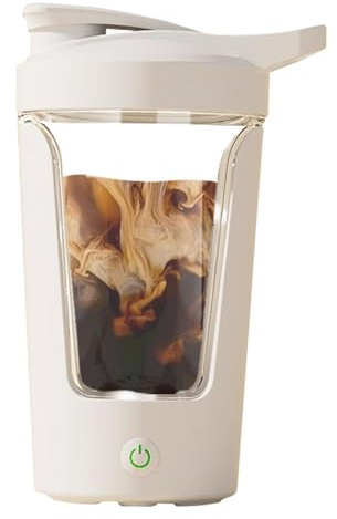 Yiurse Botellas mezcladoras eléctricas, vasos mezcladores portátiles de proteínas, vaso mezclador de proteínas de larga duración, eficiente, a prueba de fugas para mujeres y hombres, entusiastas del