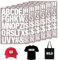 ZYNERY Iron On Letters - 282 Pcs, 2 Inch Heat Transfer Vinyl Letters for Sport T-Shirts, Team Name & Slogan DIY Crafts Decoration