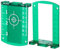 QWORK® 2 Pack Laser Targets, Magnetic Floor Laser Targets Card Plate for Green Beam Laser Level, Small Size with Inch & CM Measurements, Ideal for Accurate Laser Leveling